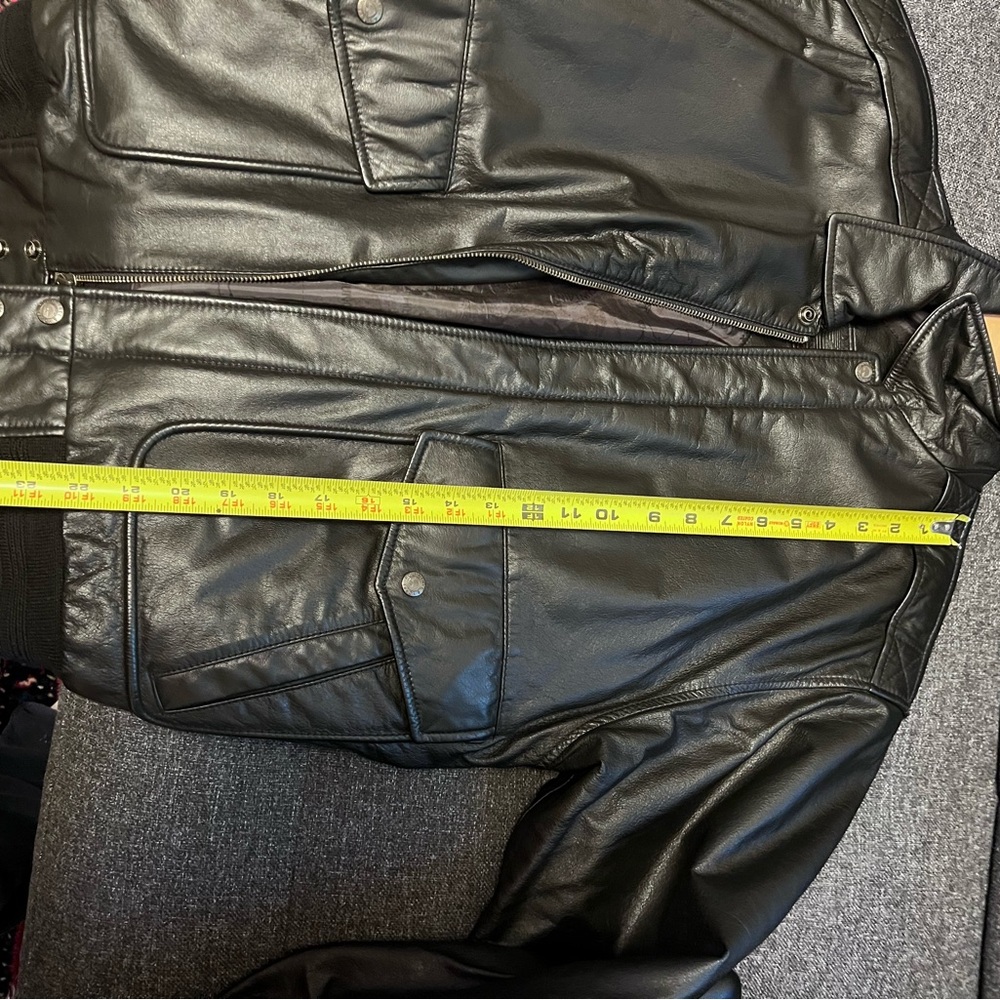 Roundtree & Yorke bomber aviator Black Leather jacket Sz S - Picture 11 of 11